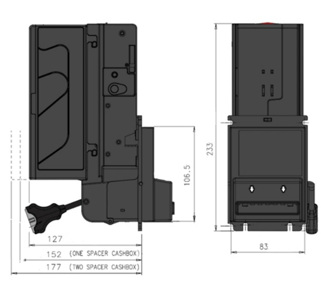 Gambling Machine Itl BV50 Bill Acceptor with Cash Box Attached