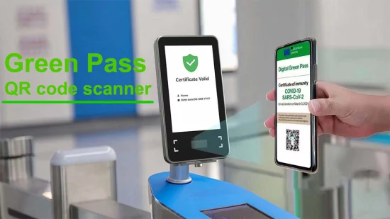 Green Pass Ra08t Reconhecimento Facial Controle de Acesso Controle de Acesso Green Pass Código da UE Verificação de Certificado Leitor de Cartão QR